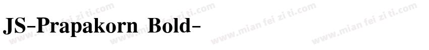 JS-Prapakorn Bold字体转换